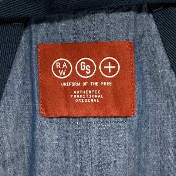 G Star Raw Baseball Scoop Hem Dress Womens XS Dark Blue Denim Chambray Relaxed - Picture 12 of 16